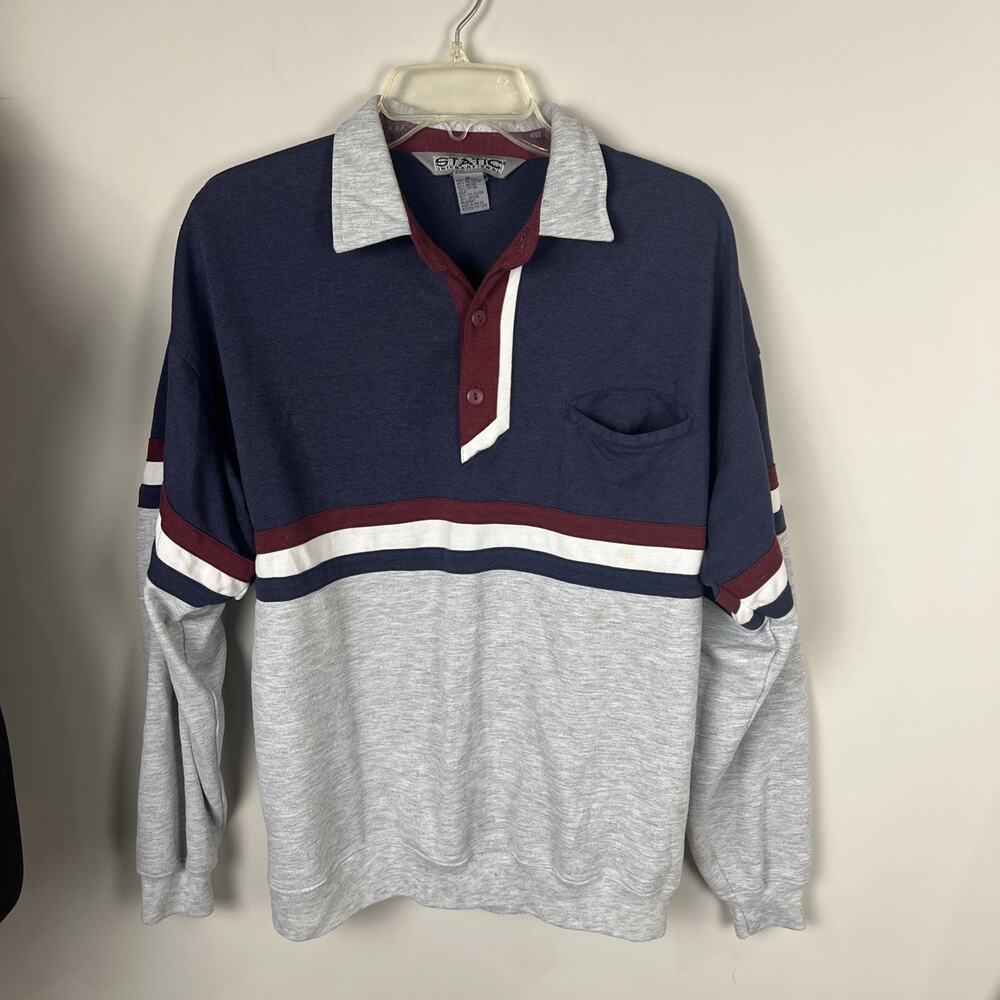Vintage‎ Static Int'l Men's Medium Polo Rugby American Streetwear